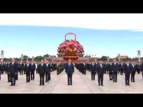 Chinese President Xi Jinping sings national anthem on Martyrs' Day