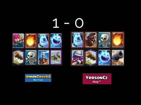 xbow vs hog rider 2.6 - clash royale