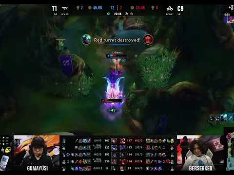 Faker (Sylas) vs Jensen (Akali) 1v1 | Day 5 LoL Worlds 2022 | T1 vs C9