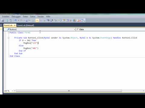 Visual Basic 2010 Tutorial #3 Bedingungen