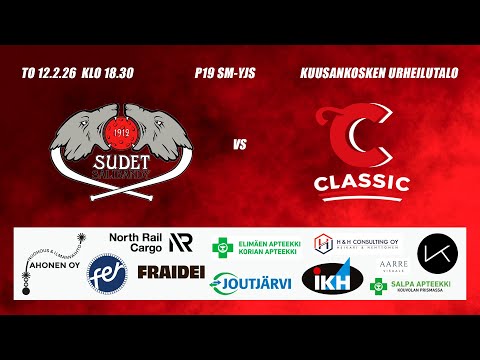 P19 SM Sudet SB - Classic, 12.2.2026 | Sudet Salibandy Kouvola