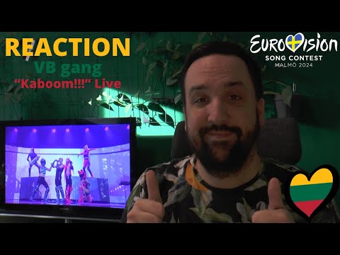 🇱🇹 LITHUANIA / REACTION: VB gang with "Kaboom!!!" Live (Eurovizija.LT 2024)