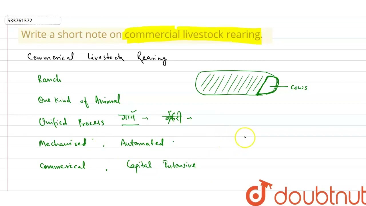 Write a short note on commercial livestock rearing. | CLASS 12 | PRIMARY ACTIVITIES | GEOGRAPHY ...