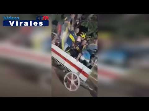 #Viral | Apuesta de Superclásico | Hinchas de River tiraron en carreta a hinchas de Boca | #Lt39
