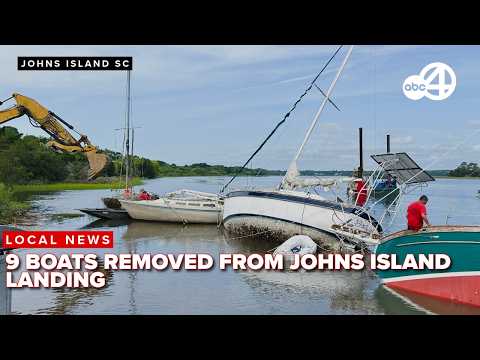 Nine Boats Removed at Johns Island Landing
