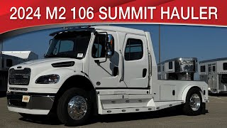 A preview image of the linked video showcasing 2024 Freightliner M2 106 Plus Summit Hauler