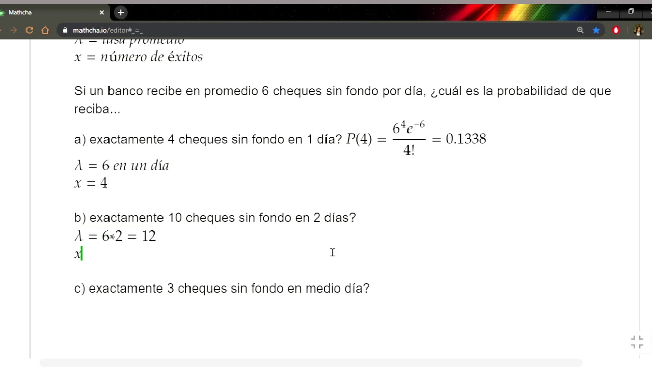 Distribución de Poisson | Ejemplo 1
