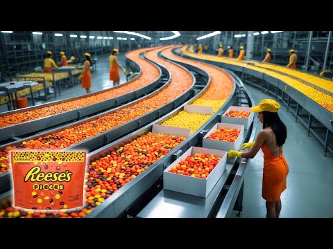 How Reese’s Pieces Are Made In Factory