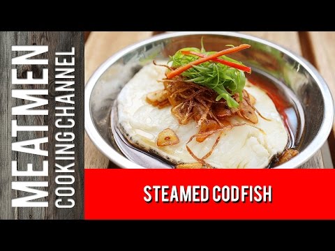 Chinese-Style Steamed Cod Fish Recipe w/ Fried Garlic and Ginger - 清蒸鳕鱼