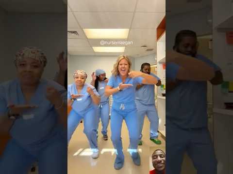 Nurses dancing to Chris Brown Dance Challenge Moves