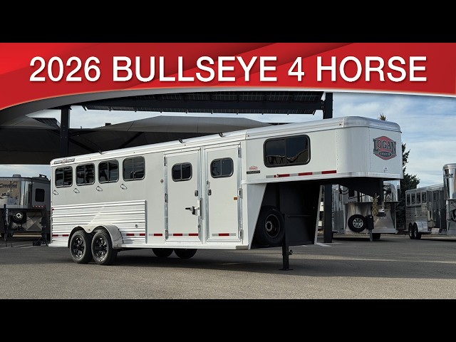 Preview image of 2026 Logan Coach Bullseye 4 Horse Gooseneck With Separate Front Tack youtube video