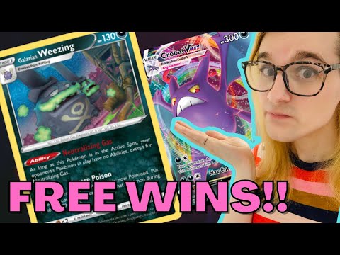 WEEZING WILL NEVER GO AWAY!! Crobat VMAX + Galarian Weezing Gameplay!!