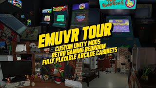 EmuVR Tour 🎮 | Custom Unity Mods, Retro Gaming Bedroom + Fully Playable Arcade Cabinets