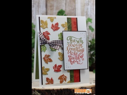 Multi Color Greeting And Two Step Leaves Using Gina K. Designs Painted Autumn Stamp Set!