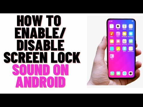 how to enable/disable screen lock sound on android