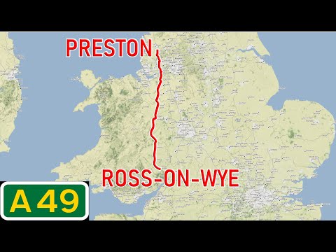 England Road Tours - A49 Preston to Ross on Wye