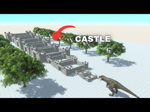 CASTLE DESTROY RACE ALL CARNIVORES - Animal Revolt Battle Simulator