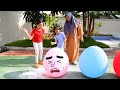 DRAMA KEYSHA AND SHEENA Popping Balloons Learning Colors