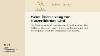 Ein Klick zurück – aber versteht der Kunde den Prozess? | E-Commerce & Sprache