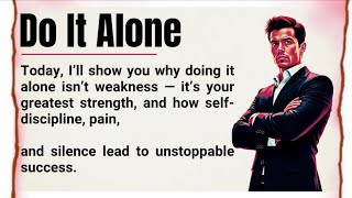 Do It Alone🔥|| Why Walking Alone Builds Strength, Success & Self-Belief || Graded Reader ✅