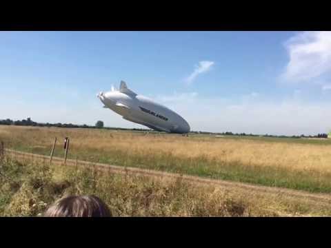 Airship crash, Airlander 10 crashing into the ground cardington shed airship