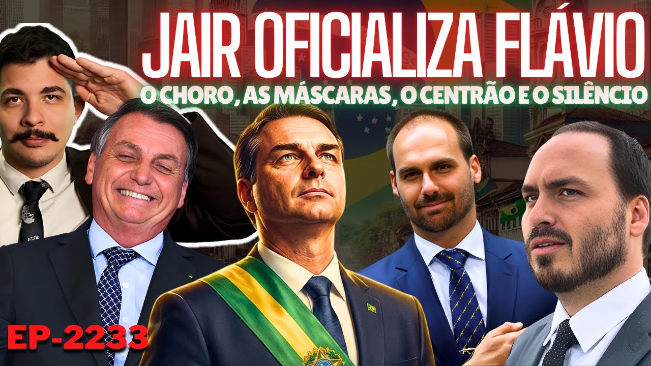 Bolsonaro OFICIALIZA Flávio Como CANDIDATO: O Choro, as Máscaras, o Centrão e o SILÊNCIO.