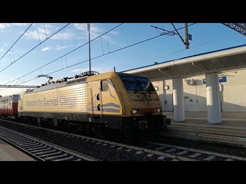 E189 405 ISC in transito a Isola della scala con il TCS Nola-Verona