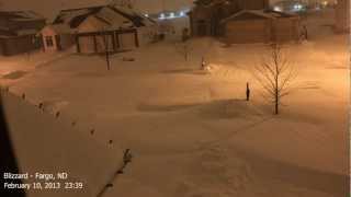 preview picture of video 'Fargo Blizzard 2-10-2013 (Time Lapse)'