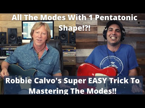Incredibly EASY Trick To Soloing Over The Modes Using One Pentatonic Shape With Guest Robbie Calvo