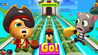 Talking Tom Gold Run M.OD - Pirate Ginger vs Tom Raccoon - Chinese Version Fullscreen