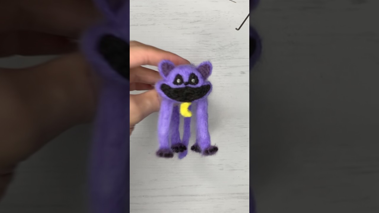 Made Monster CatNap with wool felt #poppyplaytime #catnap