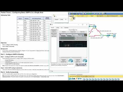 [CCNA v6] Packet Tracer 8.3.3.5 Configuring Basic OSPFv3 in a Single Area