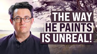 Legendary Watercolorist Creates Breathtaking Watercolor Landscape | Konstantin Sterkhov
