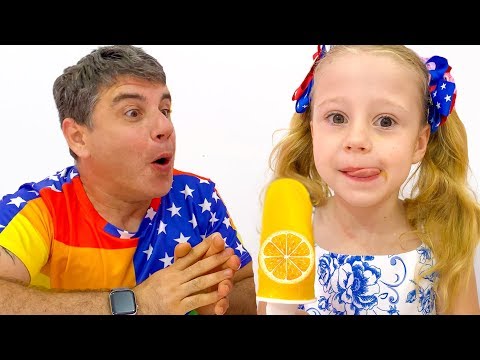 Nastya and dad - stories about ice cream and sweets