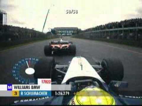 Australia 2002 Crash Start Onboard with Ralf Schumacher