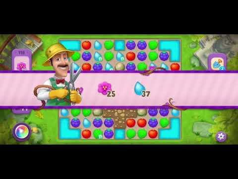 Gardenscapes Level 118 Super Hard Level No Booster All Goals Complete - Playrix Gameplay