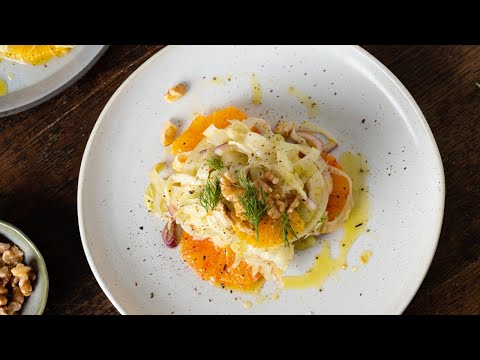 Fenchel Orangen Salat mit Walnüssen