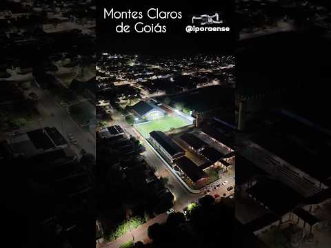MONTES CLAROS DE GOIÁS, PROJETO VISÃO AÉREA - VISTA NOTURNA DO GINÁSIO DE ESPORTES LASSIR TEIXEIRA.