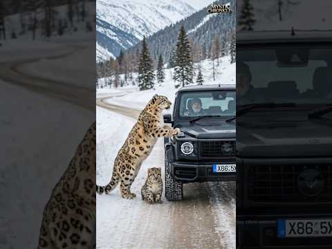 Mother Snow Leopard Returned the Favour to the Man Who Saved Her Cub! #rescue #animals #humanity