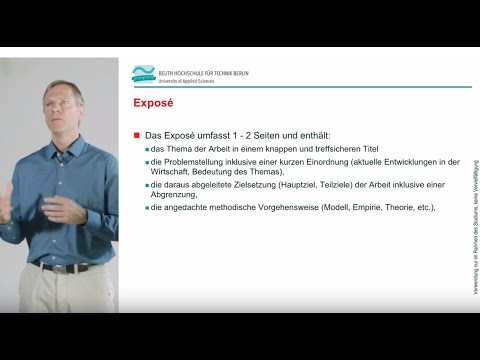 Verfassen wissenschaftlicher Arbeiten: EXPOSE