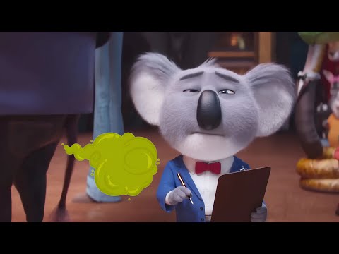 Sing 2016: Richard farting behind Buster Moon 🦬🍑💨🐨