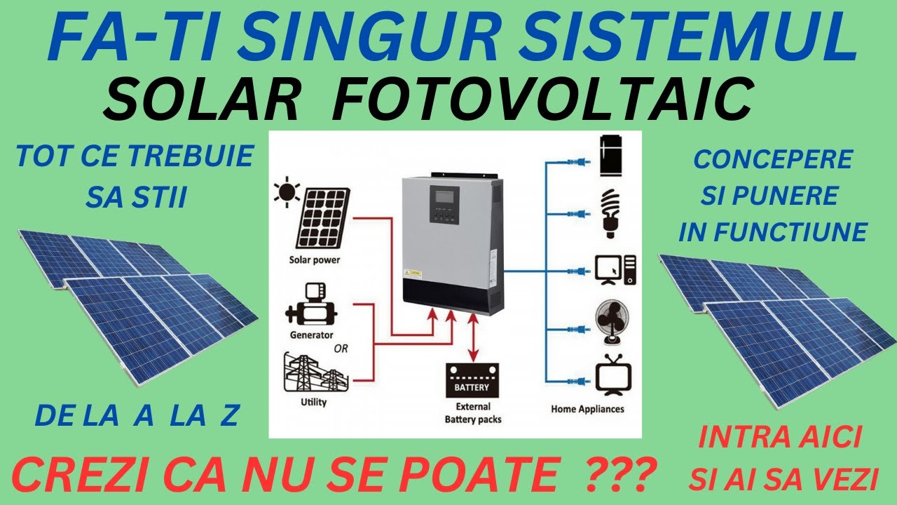 Cum se face un sistem solar fotovoltaic DIY ?  ep.1 Fa-ti singur sistemul fotovoltaic - se poate !