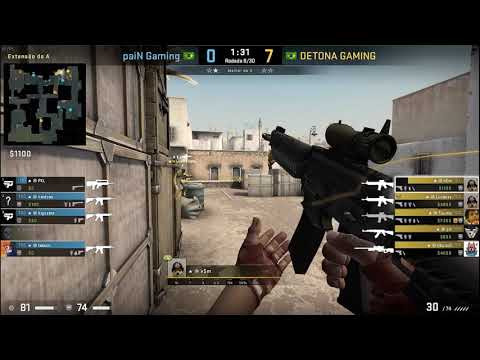 Pov vsm (33/11) CS GO DEMO - DUST2 - DETONA 16 VS 4 Pain (Brasileirão season 1 04/11/2019)
