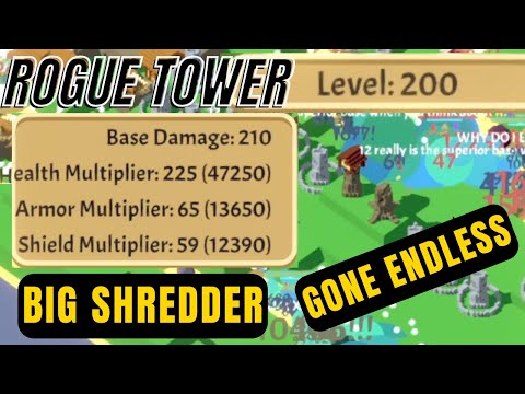 Level 200+ Shredder - Endless Rogue Tower. GRAPHS GONE WILD???