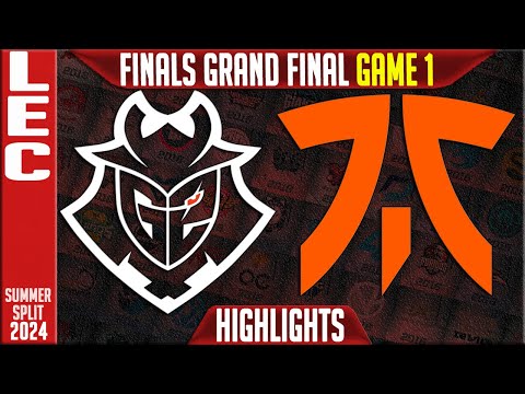 G2 vs FNC Highlights Game 1 | LEC Season Finals GRAND FINAL | G2 Esports vs Fnatic G1