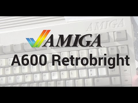 Amiga 600 Retrobright in the Garden