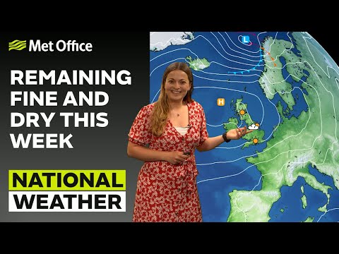 29/05/23 – Remaining fine and dry this week – Afternoon Weather Forecast UK – Met Office Weather