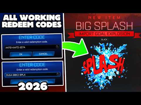 ALL WORKING ROCKET LEAGUE REDEEM CODES 2026