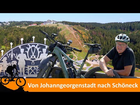 Radtour von Johanngeorgenstadt im Erzgebirge, Heimatort des Schwibbogens, nach Schöneck ins Vogtland