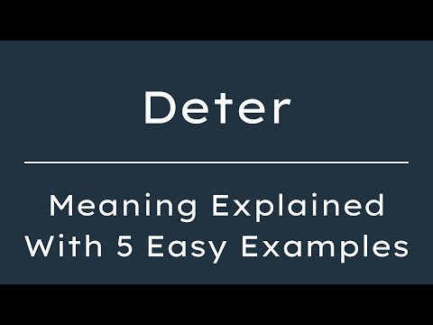 What Does Deter Mean? Deter Meaning in English With 5 Example Sentences